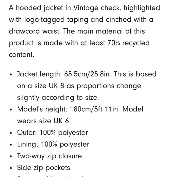 NWOT authentic Burberry jacket . Worn one time. - Picture 7 of 14